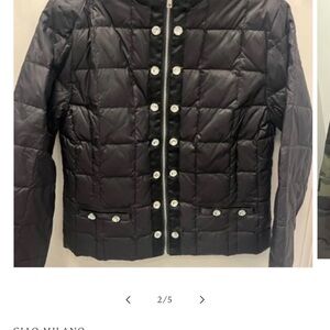 Ciao Milano Black Quilted Jacket with duck down filling NWT
